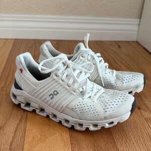 On Cloud Women’s Athletic Running Shoes - White- Cloudswift 4 Sneaker in White